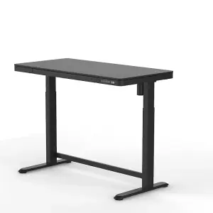 FlexiSpot Adjustable Height Desk Frame Recessed Drawer in Black