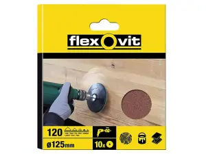 Flexovit Drill Mountable Disc 125mm Medium 80G (Pack 10)