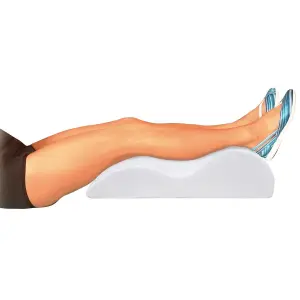 Leg Raiser Cushion - Ergonomic Memory Foam Pillow with Cover, Supports Swollen Legs & Promotes Circulation - H17 x W42 x D62cm