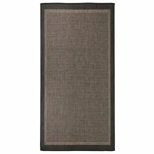 Berkfield Outdoor Flatweave Rug 100x200 cm Dark Brown