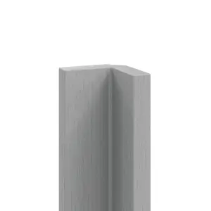 GoodHome Alpinia Matt Slate Grey Painted Wood Effect Shaker Matt slate grey wood effect Tall Wall corner post, (W)59mm