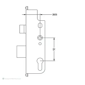 G-U Centre Lockcase - Remanufactured Old Version - 28mm Backset - 124925