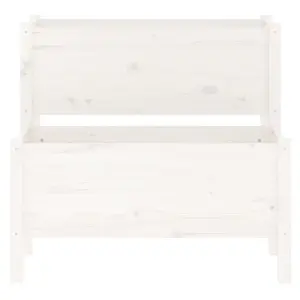 Berkfield Planter White 84.5x84x75 cm Solid Wood Pine