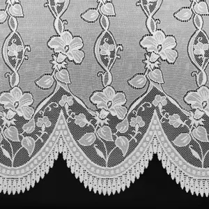 Home Curtains Andrea Lace Net Jardinere 100w x 36d" (254x91cm) White