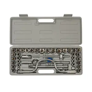 Silverline Socket Set 1/2" Metric/Af 42Pce