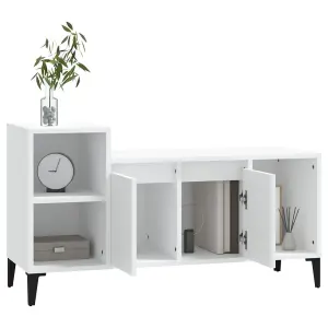 Berkfield TV Cabinet White 100x35x55 cm Engineered Wood