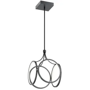 Luminosa Kichler Ciri Integrated LED Pendant Ceiling Light Matte Black, 3000K