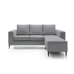 Capri Reversible Corner Sofa in Cool Grey