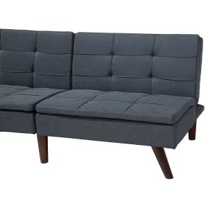 Beliani Retro Sofa Bed RONNE Dark Grey