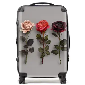 3 Red And Pink Roses Suitcase - Medium