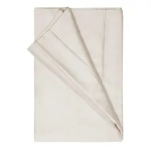 Belledorm 100% Cotton Sateen Flat Sheet Ivory (Emperor)