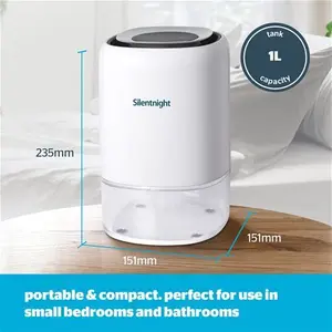 Silentnight Airmax 1L Compact Tabeltop Dehumidifier Silentnight