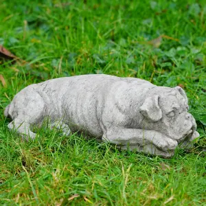 Boxer Dog Stone Statue Outdoor Garden Ornament British Made Puppy Sculpture