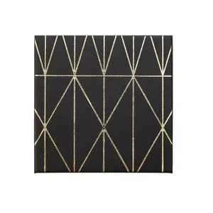 Interiors by Premier Geome Prism Black and Gold Coasters