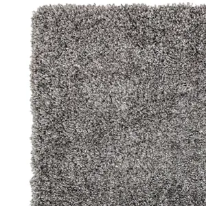 Grey Shaggy Modern Plain Machine Made Rug for Living Room Bedroom and Dining Room-80cm X 150cm