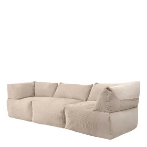 icon Tetra Fine Cord Natural Modular Sofa Set (3 individual sections) - Combination Two