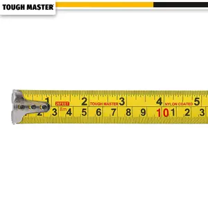 TOUGH MASTER Metal Tape Measure 8m long with Class II Accuracy Magnetised Rust-Proof Hook - Pack of 2