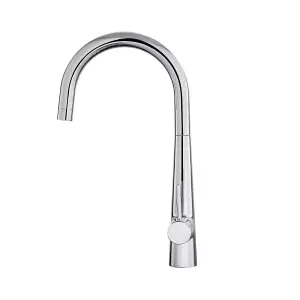 BATHWEST Kitchen Sink Basin Mixer Tap Monobloc Dual Lever Chrome Brass Swivel Spout