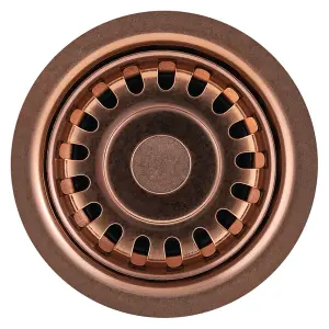 Clearwater 60mm Kitchen Sink Basket Strainer Waste Regency Copper PVD - W60RC