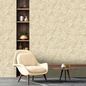 Belgravia Décor Marble Gold Textured Wallpaper