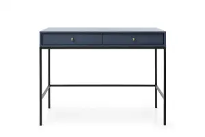 Mono Contemporary Dressing Table Computer Desk 2 Drawers Navy (H)780mm (W)1040mm (D)500mm