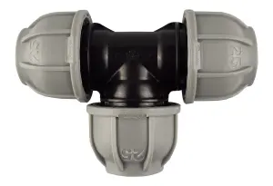 mdpe tee compression connectors /fittings for mdpe water/irrigation pipe  25mm