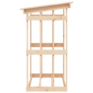 Berkfield Firewood Rack 108x64.5x109 cm Solid Wood Pine