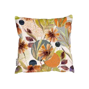 Autumn Flowers and Leaves (Outdoor Cushion) / 45cm x 45cm