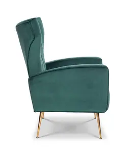 Velvet Emerald Green Talia Accent Chair