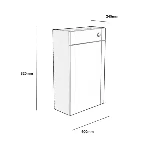 Ashford Matt Green Toilet cabinet (H)820mm (W)500mm