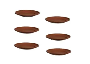 6 x 43cm Plant Pot Saucer Large Venetian Terracotta Colour Plastic Plant Saucer Dish