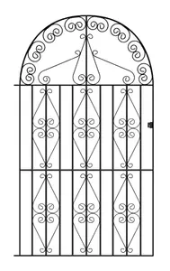 STIRA Metal Tall Bow Top Gate 1220mm GAP x 1980mm High ST46ZP