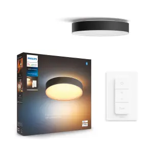 Philips Hue White Ambiance Enrave medium ceiling lamp Black