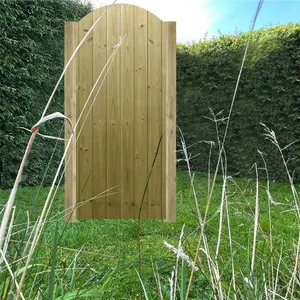 Premier Garden Supplies Pedestrian Gate 180cm (6ft) High x 75cm Wide Tongue & Groove Arch Top Semi-Braced Single Swing Gate