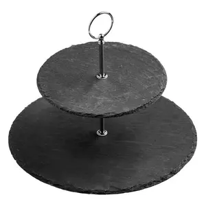 23cm 2 Tier Slate Cake Stand