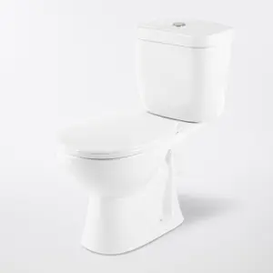 GoodHome Lagon White Close-coupled Toilet set with Soft close seat & Exposed cistern