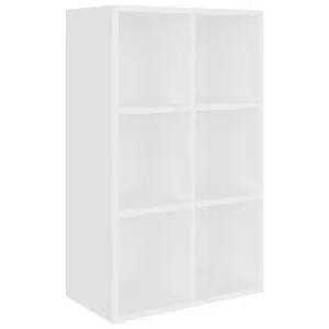 Berkfield Book Cabinet/Sideboard White 66x30x97.8 cm Engineered Wood