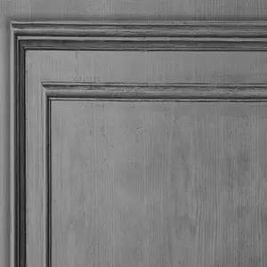 Fresco Wood panelling Grey Smooth Wallpaper Sample