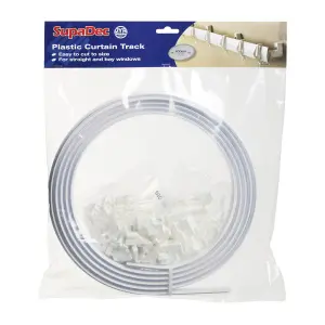 SupaDec Curtain Track White (One Size)