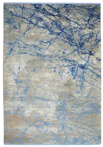 Emerald EMR101 Blue Abstract Rug by Concept Looms-120cm X 180cm