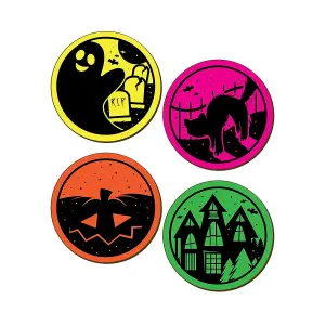 Grindstore Halloween Graphics Coaster Set (Pack of 4) Multicoloured (One Size)