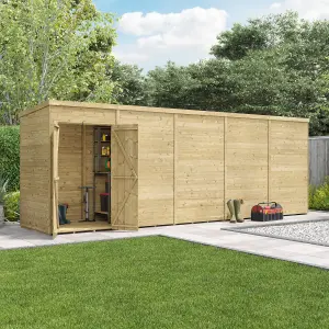 BillyOh Switch Tongue and Groove Pent Wooden Shed - 20x4 Windowless - 11mm Thickness