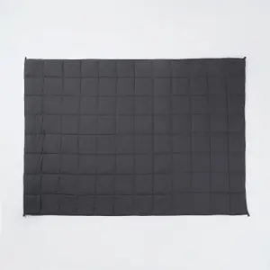 Brentfords Weighted 6kg Blanket Quilted, Charcoal - 125 x 180cm