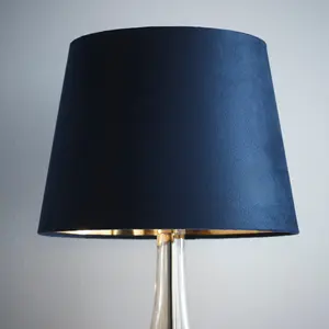 Velvet Navy Empire Shade for Ceiling and Table Lamp 10Inch Shade