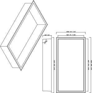 Thermopanel 304 Stainless Steel Recess Shower Niche - Matte Black (610 x 305 x 103mm)