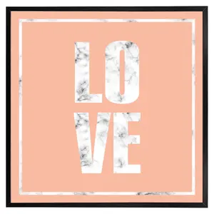 Love marble (Picutre Frame) / 24x24" / Grey