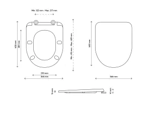 GoodHome Tanaro Grey D-shaped Soft close Toilet seat