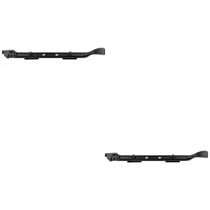 2 PACK - Victorian Casement Window Stay Handle & 2 Pins - 270mm Length Matt Black Bar