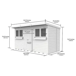 DIY Sheds 12x6 Pent Summer Shed