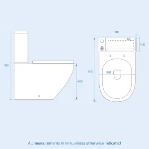 Nes Home Pilton 2 in 1 Close Coupled Pan, Cistern, Seat & Aldo Basin Mixer Tap